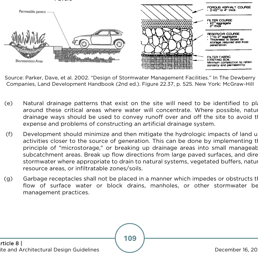 Figure 8-3: Bioretention Area and Permeable