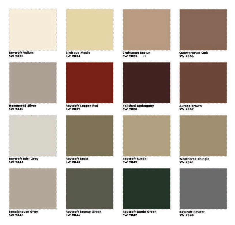 Fig. 11—Sherwin Williams Exterior Color Preservation Palette.