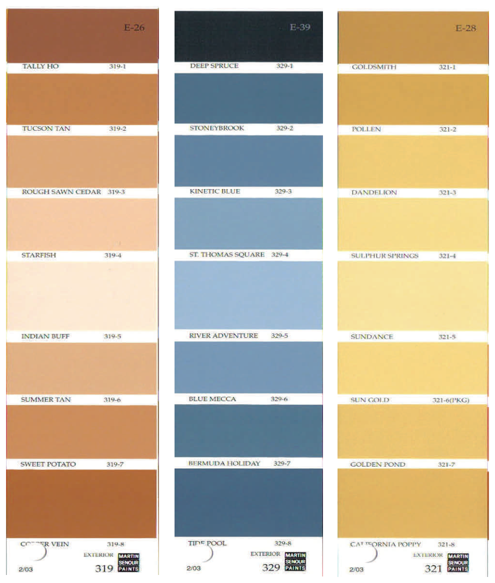 Fig. 12—Sherwin Williams Exterior Color Palette.